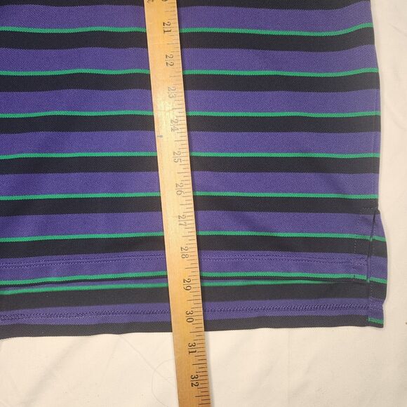 Ralph Lauren RLX Mens XL Atlanta Athletic Club Striped Polo Purple Green Black - Picture 12 of 12
